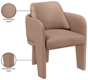 Vanda Vegan Leather Upholstered Dining Chair in Natural - 88051Tan-C