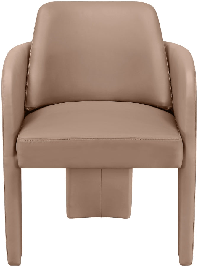Vanda Vegan Leather Upholstered Dining Chair in Natural - 88051Tan-C
