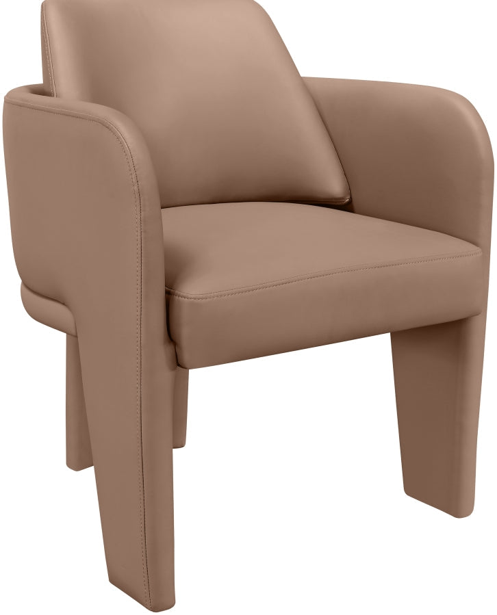 Vanda Vegan Leather Upholstered Dining Chair in Natural - 88051Tan-C