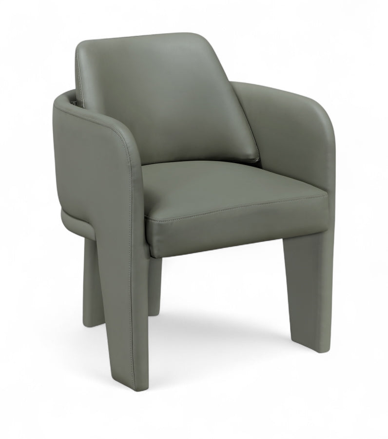 Vanda Vegan Leather Upholstered Dining Chair in Olive - 88051Olive-C