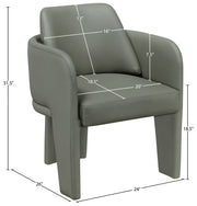 Vanda Vegan Leather Upholstered Dining Chair in Olive - 88051Olive-C