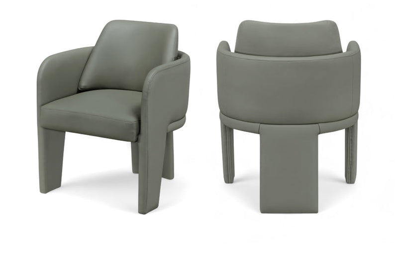 Vanda Vegan Leather Upholstered Dining Chair in Olive - 88051Olive-C