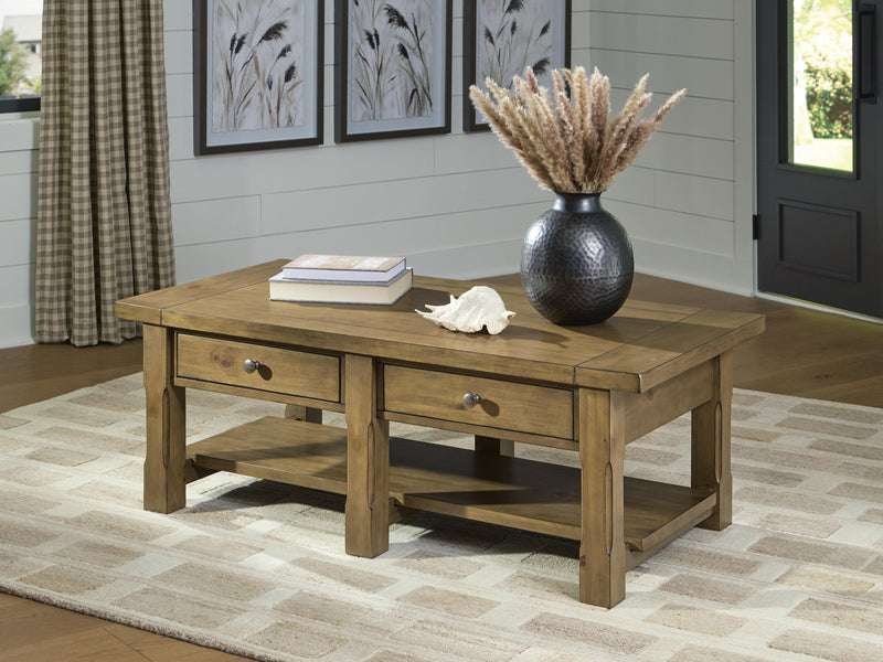 Vandenmore Medium Brown Coffee Table - T539-1
