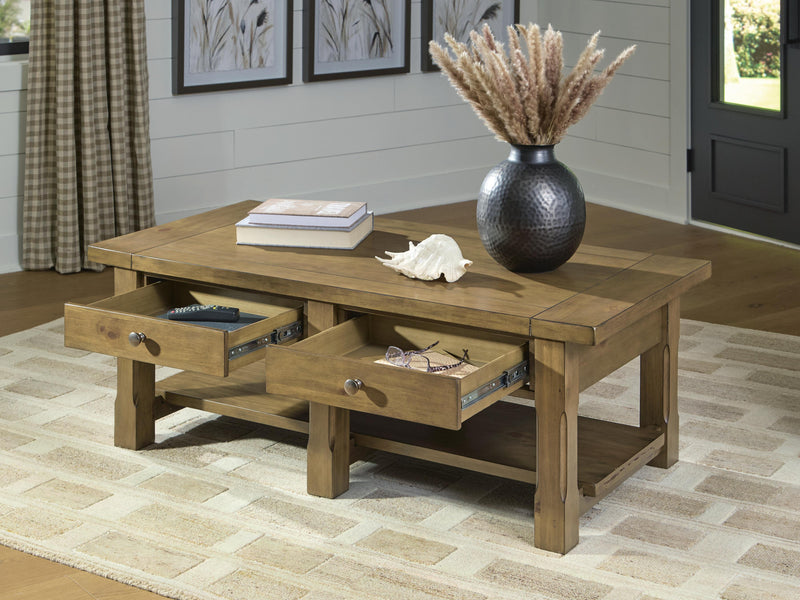 Vandenmore Medium Brown Coffee Table - T539-1