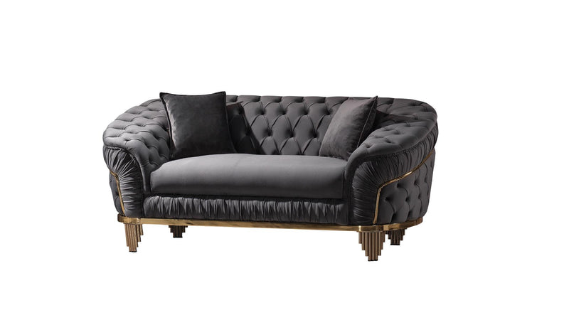 Vanessa Loveseat Gray - C - Vanessa Loveseat Gray - C