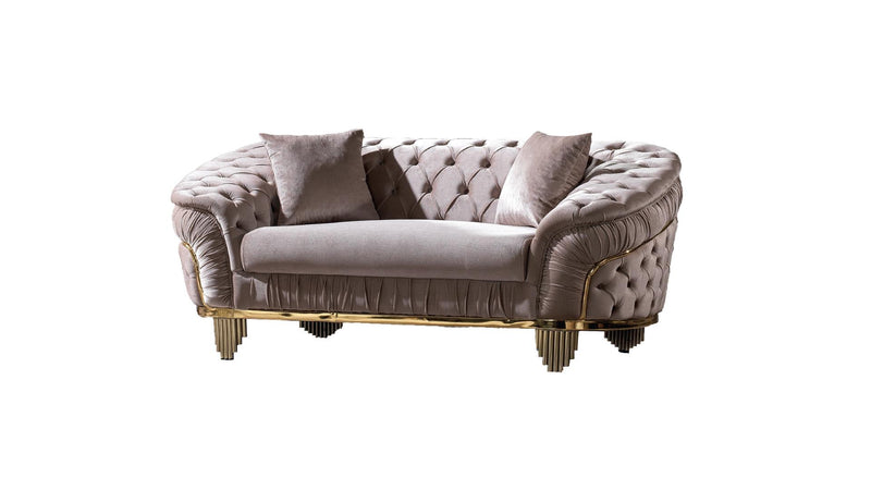 Vanessa Loveseat Taupe - C - Vanessa Loveseat Taupe - C