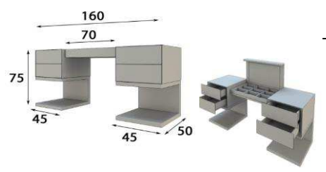 Vanity Dresser 56589 - i40282