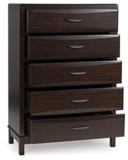 Vanmore Dark Brown Chest of Drawers from Ashley - Luna Furniture