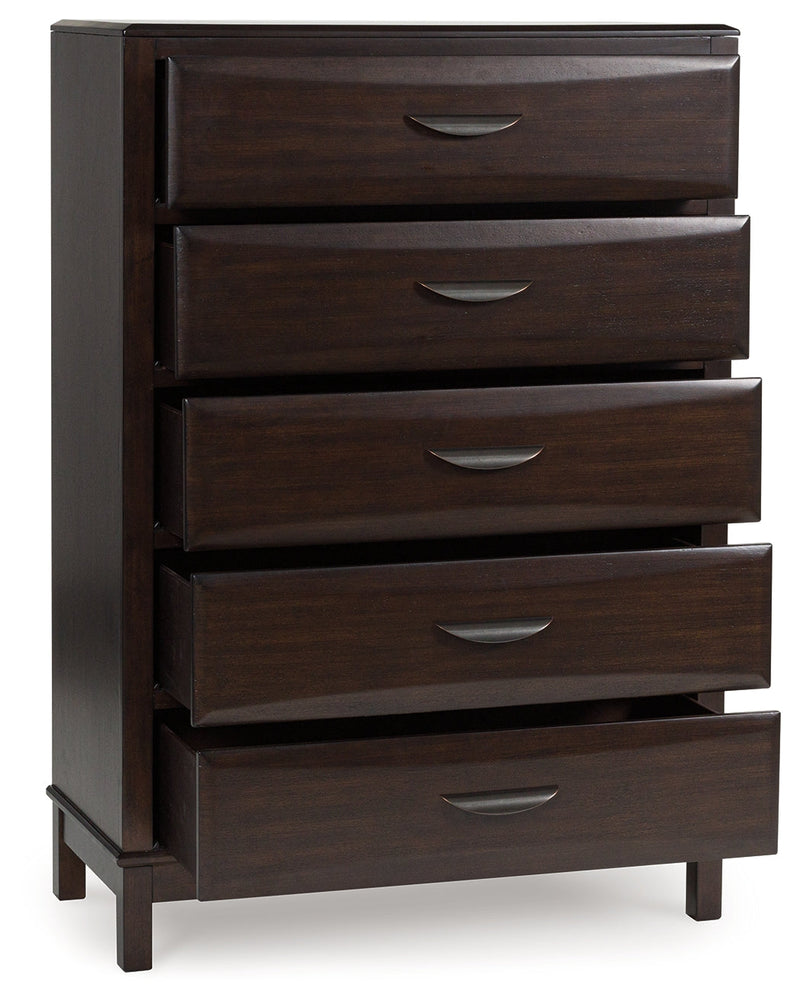Vanmore Dark Brown Chest of Drawers from Ashley - Luna Furniture