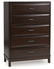 Vanmore Dark Brown Chest of Drawers from Ashley - Luna Furniture