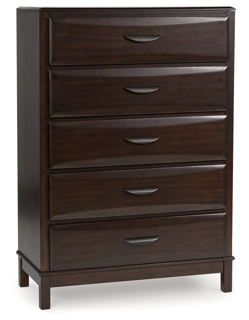 Vanmore Dark Brown Chest of Drawers from Ashley - Luna Furniture
