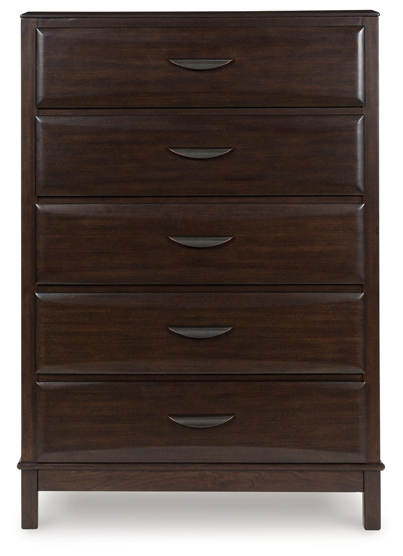 Vanmore Dark Brown Chest of Drawers from Ashley - Luna Furniture