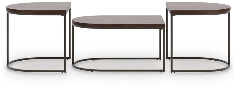 Vanmore Dark Brown Table (Set of 3) - T199-13