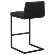 Vardon Genuine Leather Bar Stool Black (Set of 2) - 182226BLK