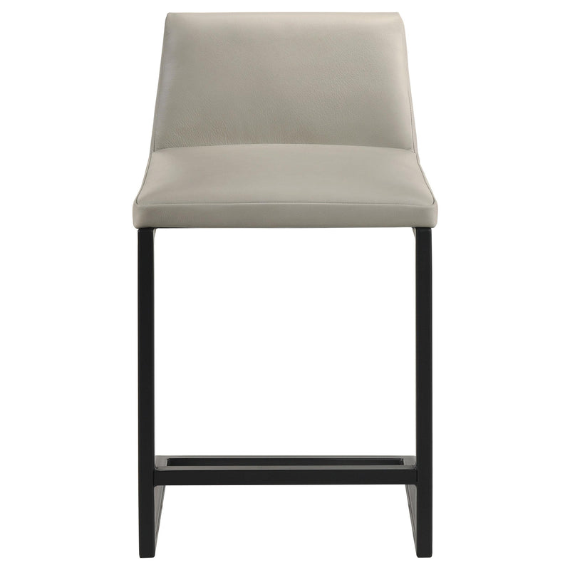 Vardon Genuine Leather Counter Height Chair Tan (Set of 2) - 112229TAN