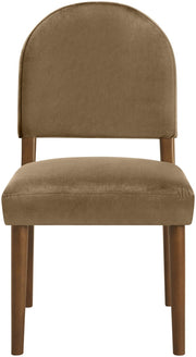 Varinelle Velvet Performance Fabric Upholstered Dining Chair in Beige, Set of 2 - 88033Beige-C