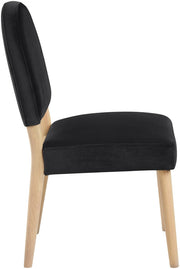 Varinelle Velvet Performance Fabric Upholstered Dining Chair in Black, Set of 2 - 88032Black-C