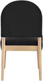 Varinelle Velvet Performance Fabric Upholstered Dining Chair in Black, Set of 2 - 88032Black-C