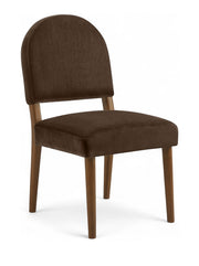 Varinelle Velvet Performance Fabric Upholstered Dining Chair in Brown, Set of 2 - 88033Brown-C