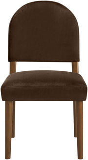 Varinelle Velvet Performance Fabric Upholstered Dining Chair in Brown, Set of 2 - 88033Brown-C