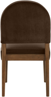 Varinelle Velvet Performance Fabric Upholstered Dining Chair in Brown, Set of 2 - 88033Brown-C