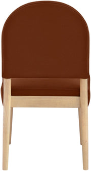 Varinelle Velvet Performance Fabric Upholstered Dining Chair in Cognac, Set of 2 - 88032Cognac-C