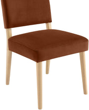 Varinelle Velvet Performance Fabric Upholstered Dining Chair in Cognac, Set of 2 - 88032Cognac-C