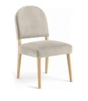 Varinelle Velvet Performance Fabric Upholstered Dining Chair in Cream, Set of 2 - 88032Cream-C