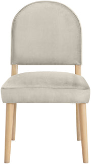 Varinelle Velvet Performance Fabric Upholstered Dining Chair in Cream, Set of 2 - 88032Cream-C