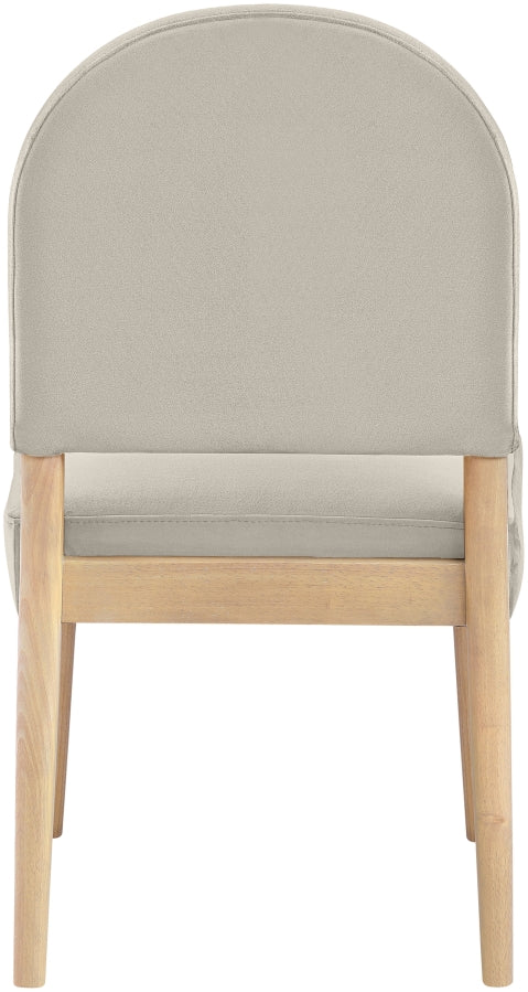 Varinelle Velvet Performance Fabric Upholstered Dining Chair in Cream, Set of 2 - 88032Cream-C