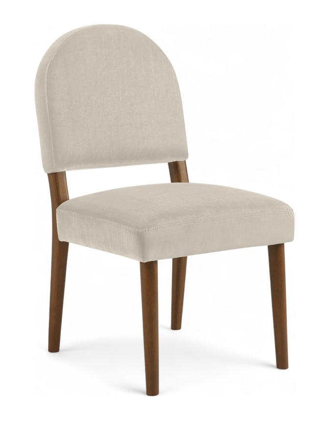 Varinelle Velvet Performance Fabric Upholstered Dining Chair in Cream, Set of 2 - 88033Cream-C