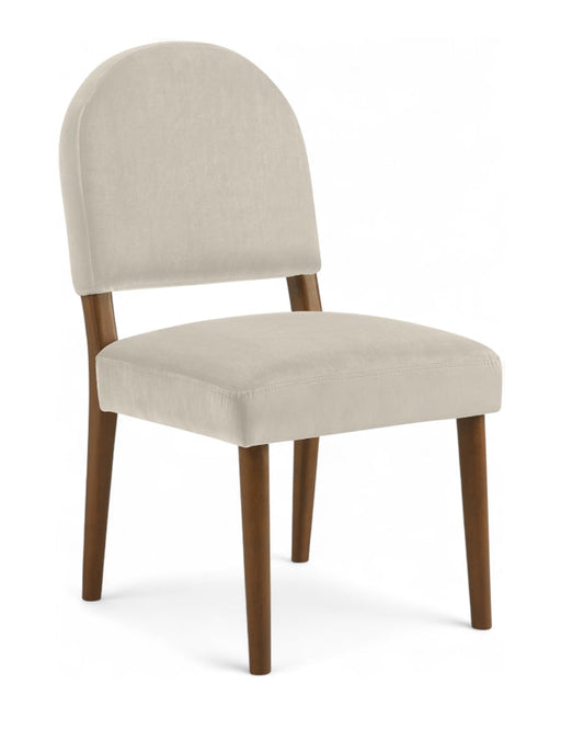 Varinelle Velvet Performance Fabric Upholstered Dining Chair in Cream, Set of 2 - 88033Cream-C