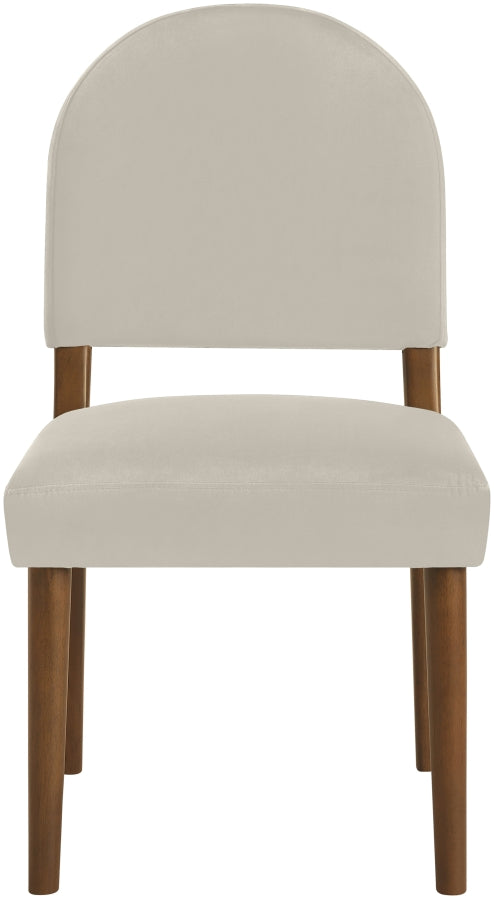 Varinelle Velvet Performance Fabric Upholstered Dining Chair in Cream, Set of 2 - 88033Cream-C
