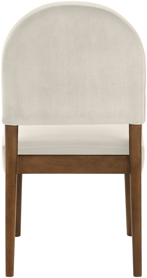 Varinelle Velvet Performance Fabric Upholstered Dining Chair in Cream, Set of 2 - 88033Cream-C