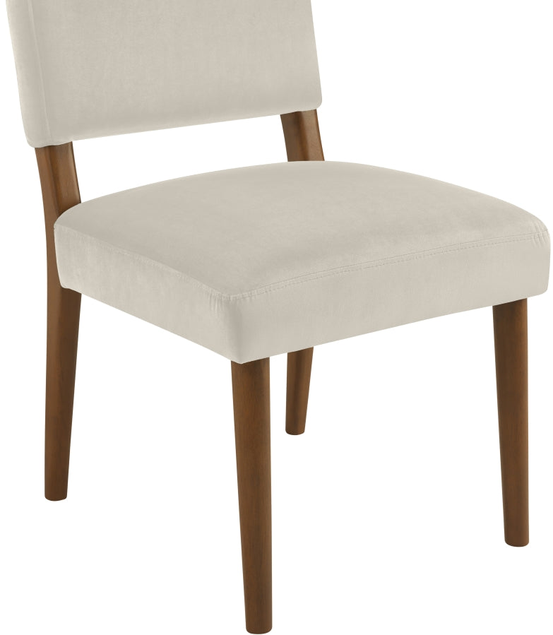 Varinelle Velvet Performance Fabric Upholstered Dining Chair in Cream, Set of 2 - 88033Cream-C