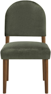 Varinelle Velvet Performance Fabric Upholstered Dining Chair in Green, Set of 2 - 88033Green-C