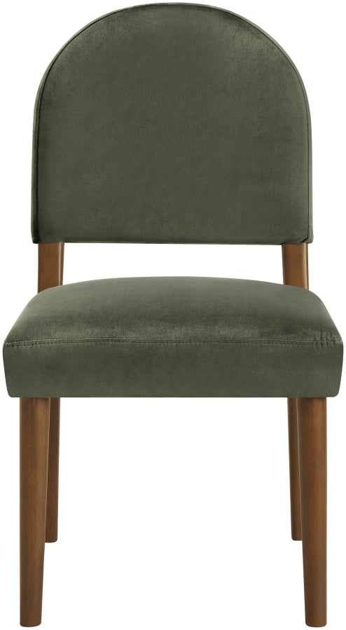 Varinelle Velvet Performance Fabric Upholstered Dining Chair in Green, Set of 2 - 88033Green-C