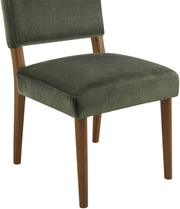 Varinelle Velvet Performance Fabric Upholstered Dining Chair in Green, Set of 2 - 88033Green-C