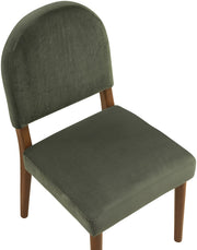 Varinelle Velvet Performance Fabric Upholstered Dining Chair in Green, Set of 2 - 88033Green-C