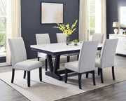 Varley Dove Genuine Marble Dining Set - Gate FurnitureDining Room Set