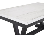 Varley Dove Genuine Marble Dining Set - Gate FurnitureDining Room Set