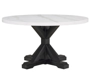 Varley Dove Genuine Marble Round Dining Set - Gate FurnitureDining Room Set