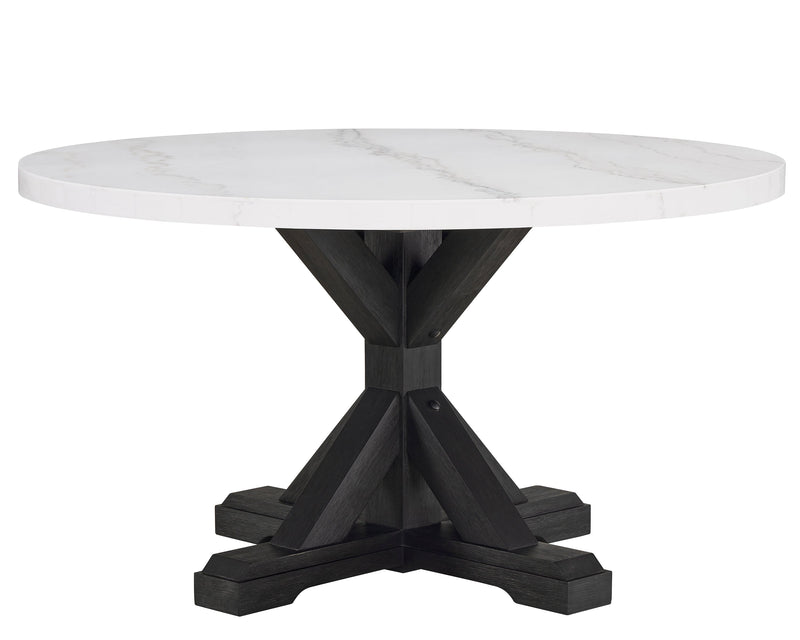 Varley Dove Genuine Marble Round Dining Set - Gate FurnitureDining Room Set