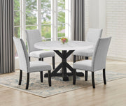 Varley Dove Genuine Marble Round Dining Set - Gate FurnitureDining Room Set
