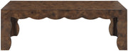 Vassa Burl Veneer Coffee Table in Brown - 535Brown-CT