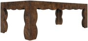 Vassa Burl Veneer Coffee Table in Brown - 535Brown-CT