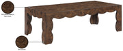 Vassa Burl Veneer Coffee Table in Brown - 535Brown-CT