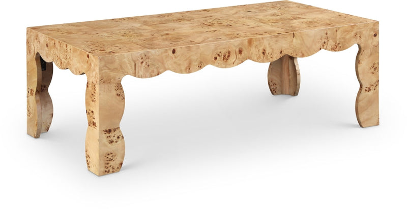 Vassa Burl Veneer Coffee Table in Natural - 535Natural-CT