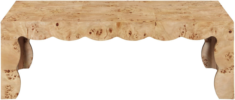 Vassa Burl Veneer Coffee Table in Natural - 535Natural-CT