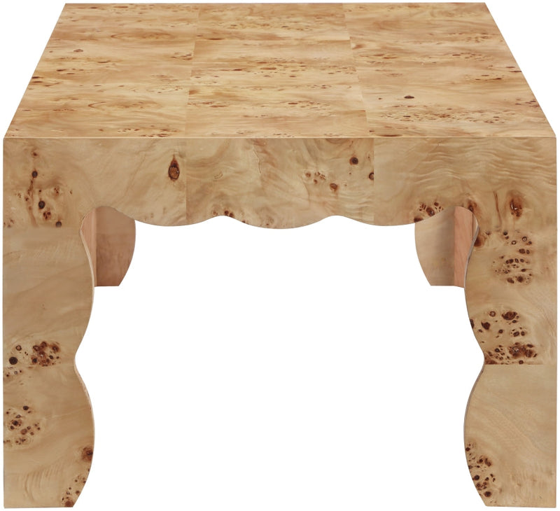Vassa Burl Veneer Coffee Table in Natural - 535Natural-CT